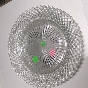 4 depression glass miss america plates 8 1/2 wide